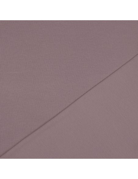 Tejido de punto fino de algodón acanalado - Malva
