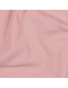 Tejido de punto jersey de algodón fino acanalado - Rosa 2