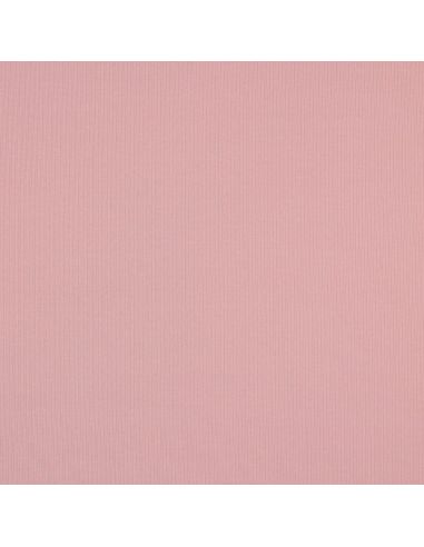 Tejido de punto jersey de algodón fino acanalado - Rosa