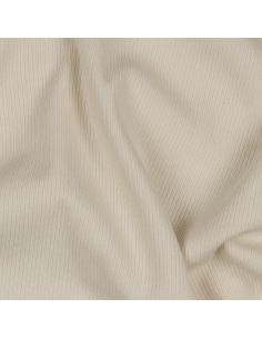 Tejido de punto jersey de algodón fino acanalado - Natural 2