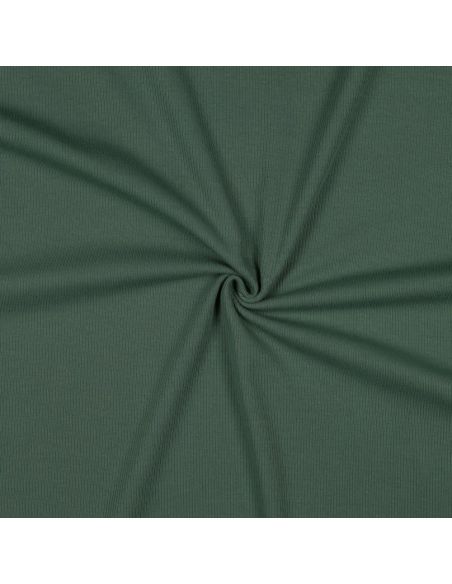 Tejido de punto fino de algodón acanalado - Verde