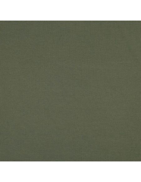 Tejido de punto fino de algodón acanalado - Caqui