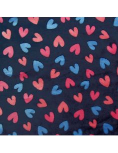 Tela de peluche - Corazones