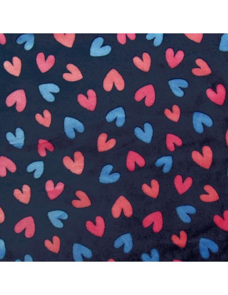 Tela de peluche - Corazones