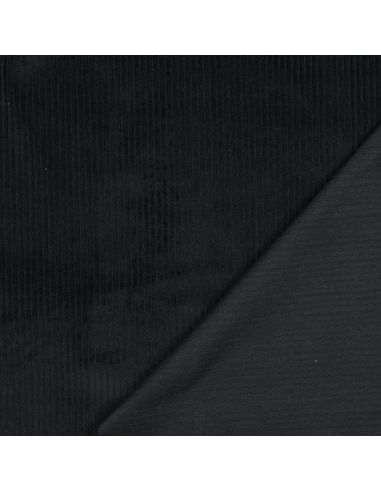 Tejido de pana de algodón - Negro
