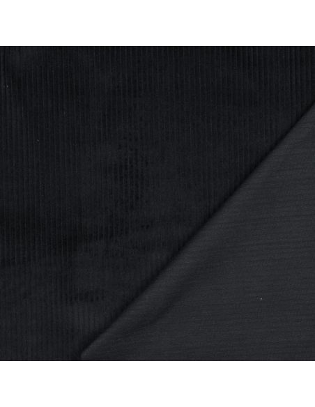 Tejido de pana de algodón - Negro