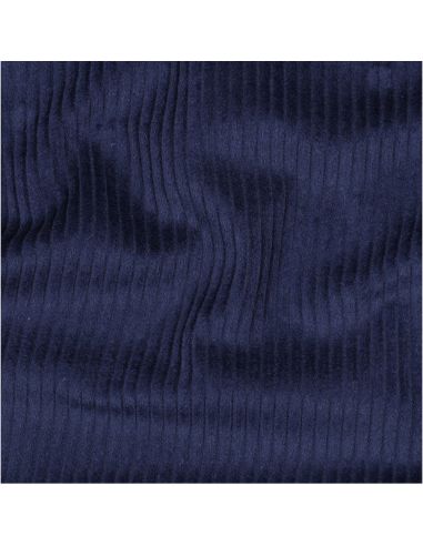 Tejido de pana de algodón - Azul marino