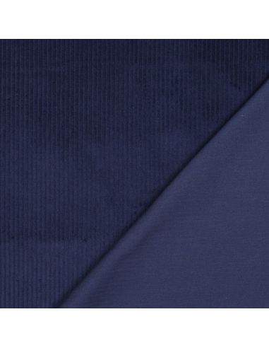 Tejido de pana de algodón - Azul marino