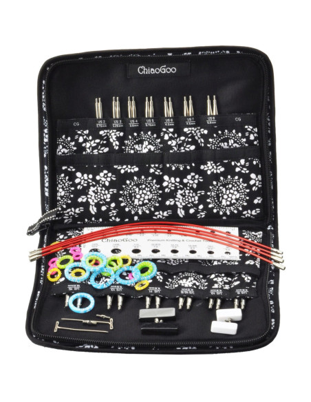 Estuche de agujas circulares de tejer de metal ChiaoGoo
