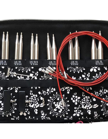 Estuche de agujas circulares de tejer de metal ChiaoGoo