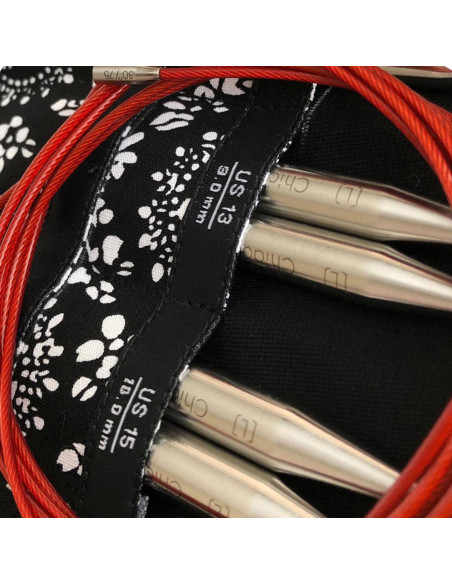 Estuche de agujas circulares de tejer de metal ChiaoGoo