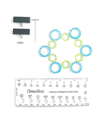 Estuche de agujas circulares de tejer de metal ChiaoGoo
