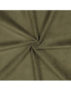Tejido de pana de algodón - Verde militar