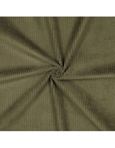 Tejido de pana de algodón - Verde militar