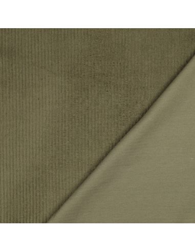 Tejido de pana de algodón - Verde militar
