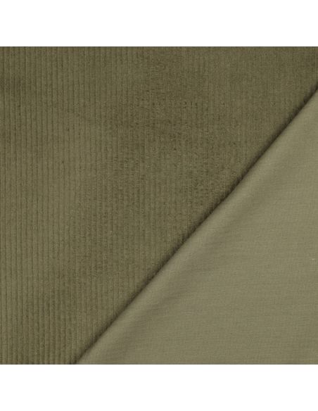 Tejido de pana de algodón - Verde militar