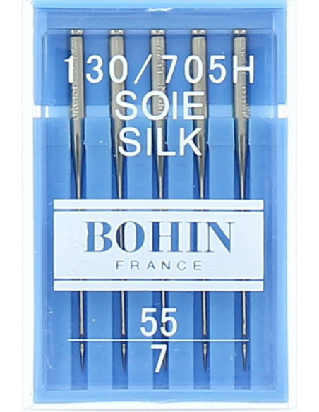 Agujas de máquina especial seda Bohin