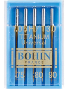 Agujas máquina titanio Bohin