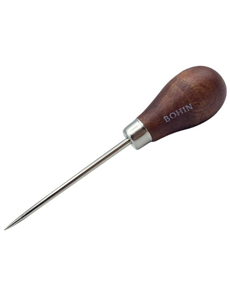 Punzón mango forma de pera en madera Bohin