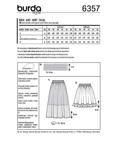 Patrón de falda - Burda 6357 2