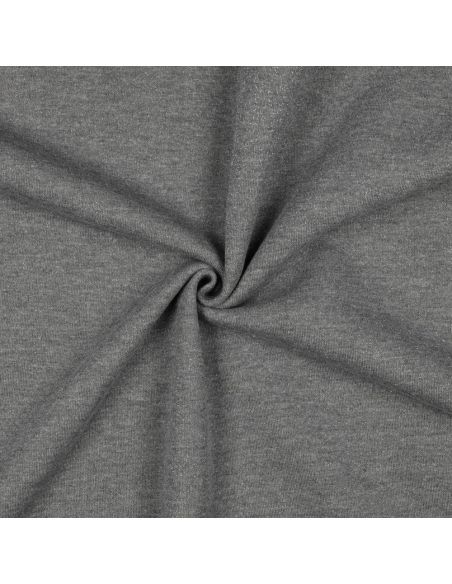 Tejido de sudadera con brillo - Gris oscuro