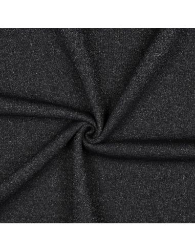 Tejido de sudadera con brillo - Negro
