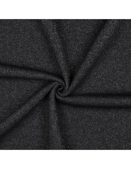 Tejido de sudadera con brillo - Negro