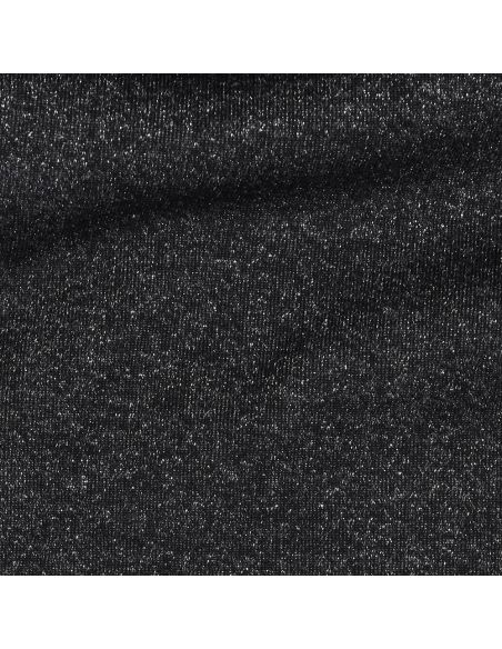 Tejido de sudadera con brillo - Negro