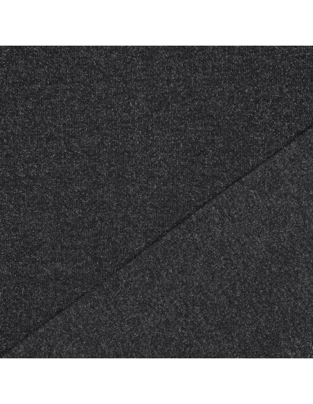 Tejido de sudadera con brillo - Negro