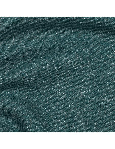 Tela de sudadera con brillo - Azul petróleo