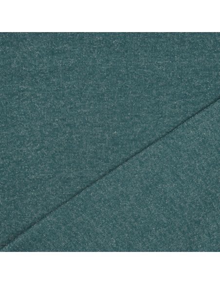 Tela de sudadera con brillo - Azul petróleo