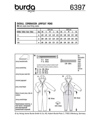 Patrón de combinación - Burda 6397