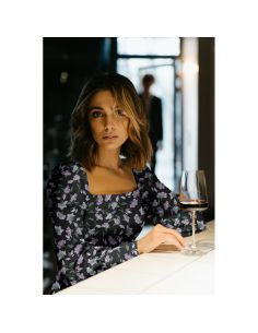 Tejido de viscosa pesado elástico Rosella - Negro 2