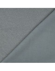 Tejido polar Teddy de doble cara - Gris azul
