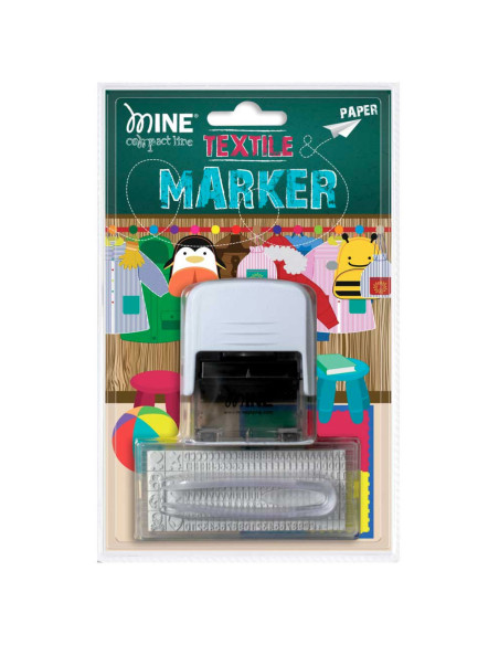 Sello marcador personalizable para ropa y libros Mine