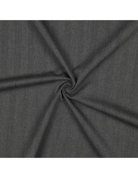 Tejido de espiga elástico ancho - Gris