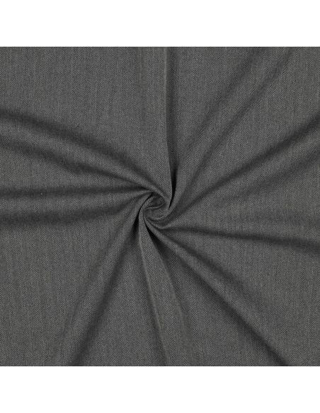 Tejido de espiga elástico fino - Gris