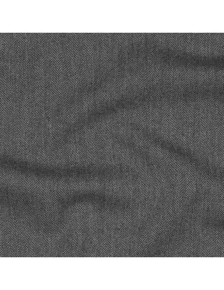 Tejido de espiga elástico fino - Gris