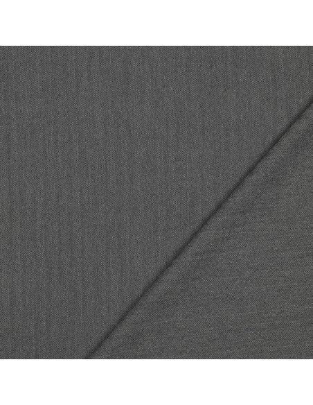 Tejido de espiga elástico fino - Gris