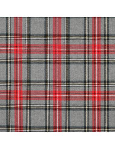 Tejidos de tartán escocés - Rojo y gris
