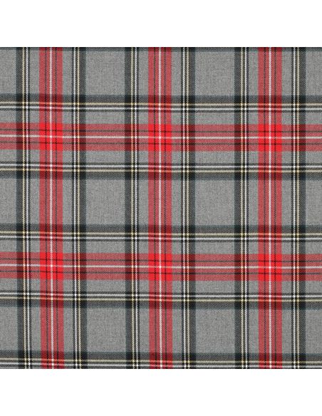 Tejidos de tartán escocés - Rojo y gris
