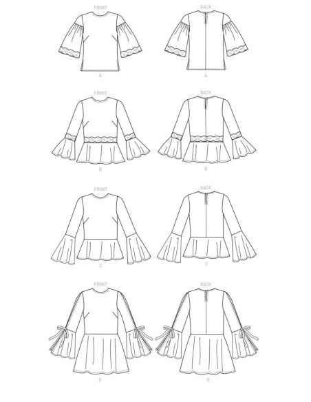 Patrón de blusa - Butterick 6592