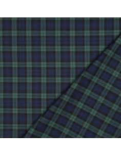 Tejidos de tartán escocés - Negro, azul y verde