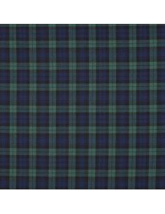 Tejidos de tartán escocés - Negro, azul y verde 2
