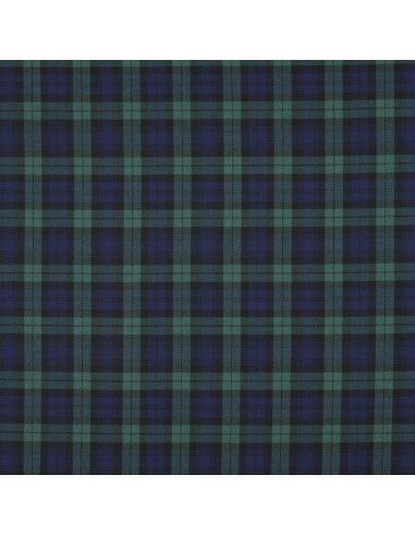 Tejidos de tartán escocés - Negro, azul y verde