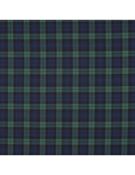 Tejidos de tartán escocés - Negro, azul y verde