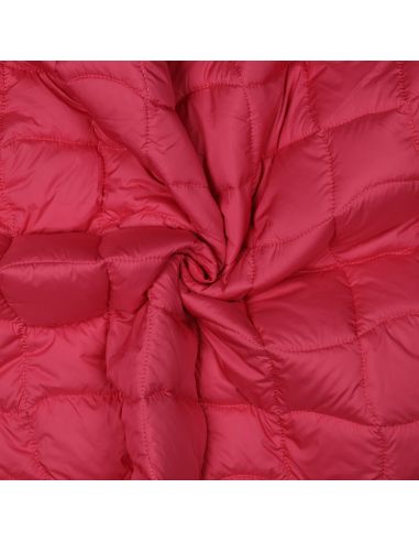 Tejido acolchado de doble cara pop - Rosa y amarillo