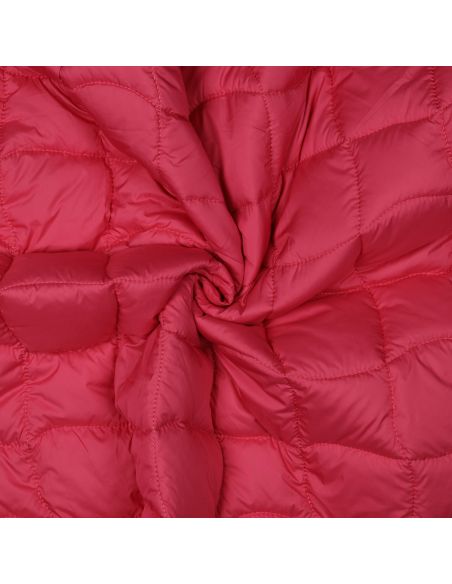 Tejido acolchado de doble cara pop - Rosa y amarillo