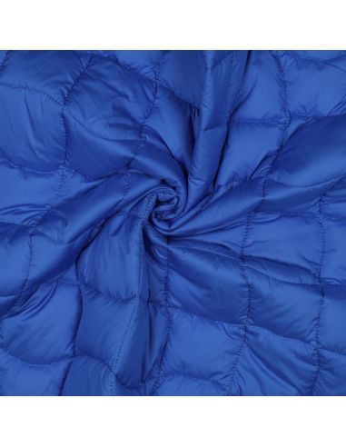 Tejido acolchado de doble cara pop - Azul y verde anís