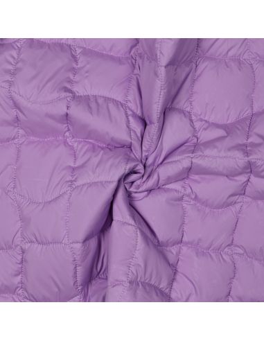 Tejido acolchado de doble cara pop - Lila y albaricoque